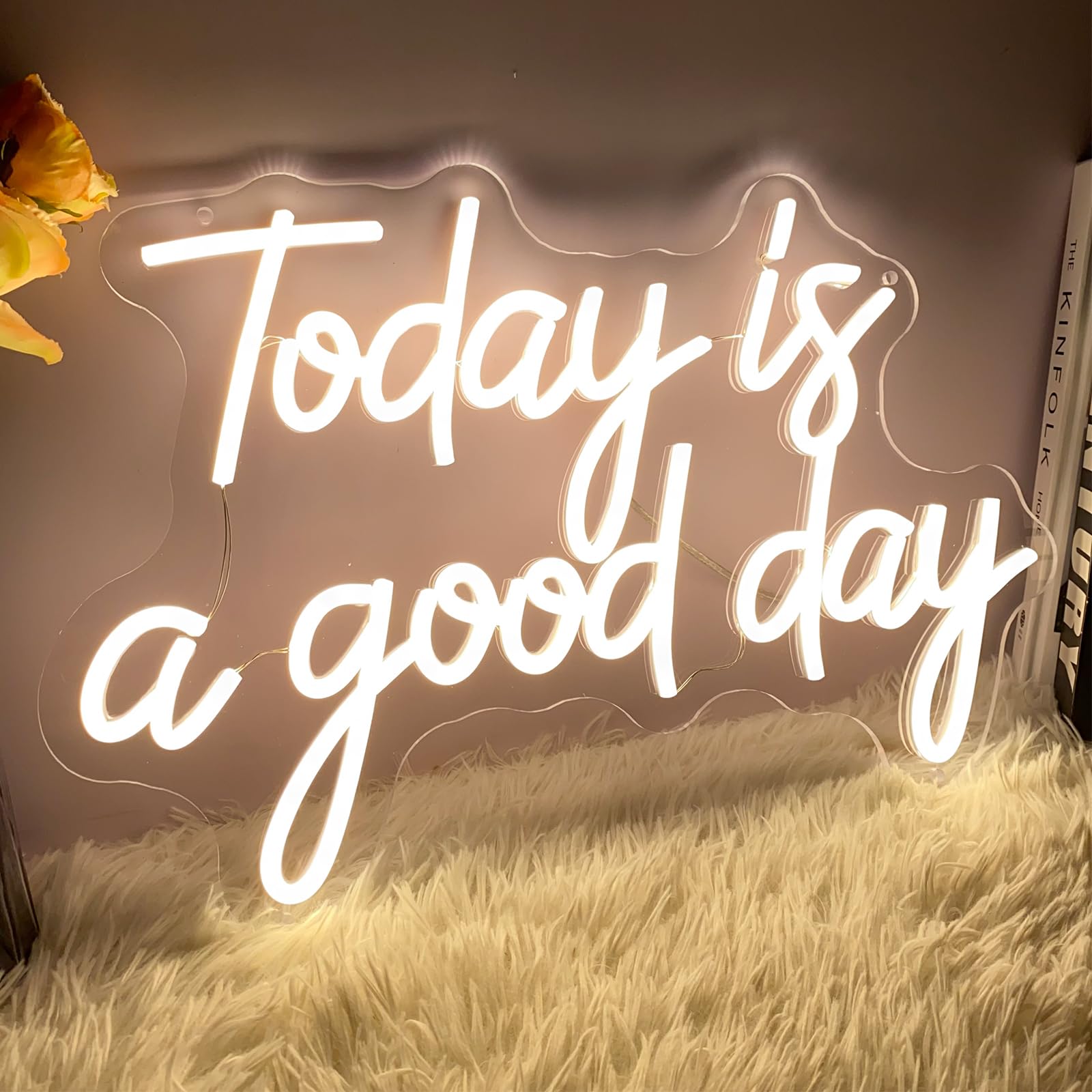 Today is a Good Day Insegna al neon per la decorazione della parete Insegne al neon personalizzate personalizzate per camera da letto Happy Birthday Wedding Party Logo Decorazioni Led Nome Regalo