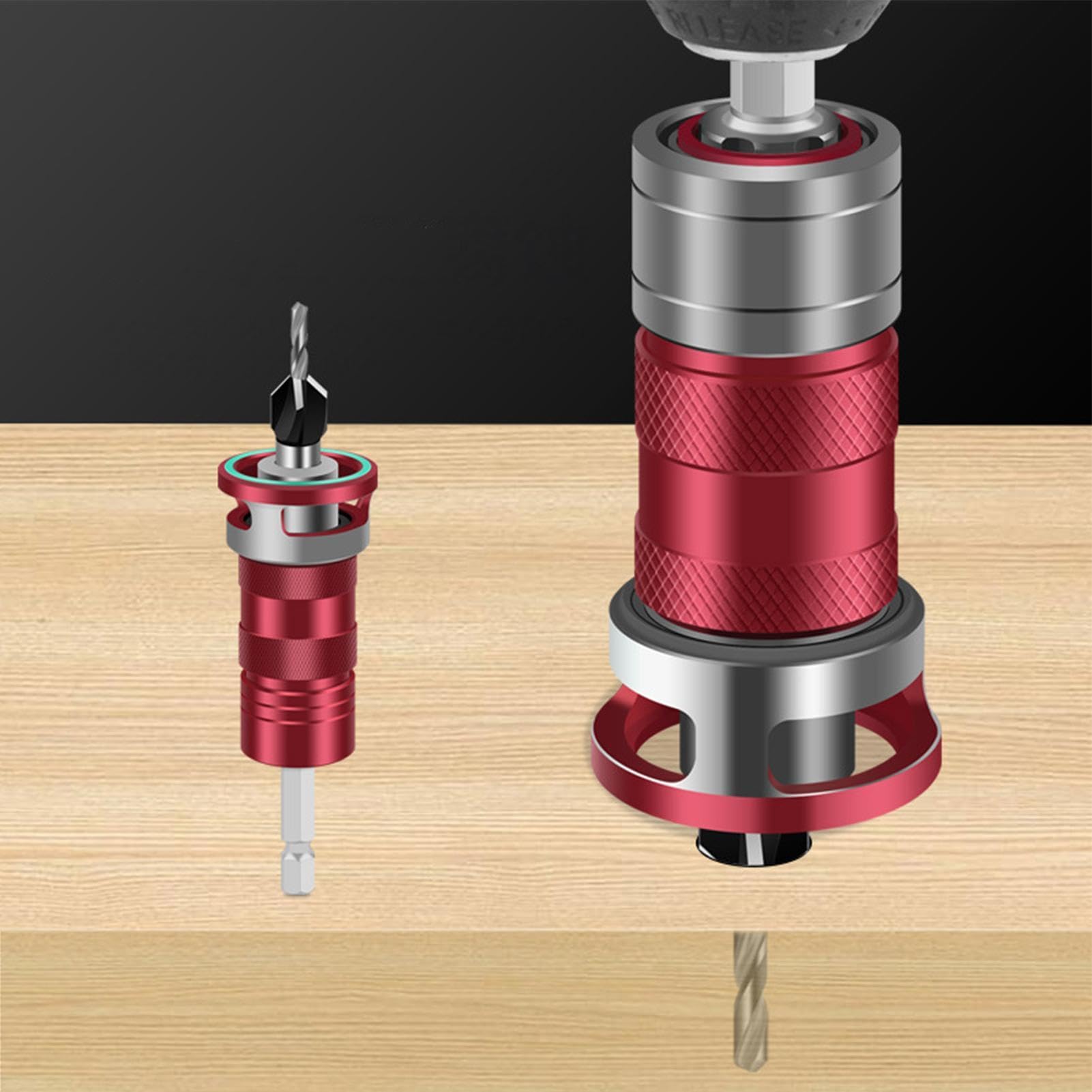 Juego de brocas avellanadas para el mecanizado de madera Juego de siete piezas con | Sierras de agujero portátil conjunto herramientas manuales para madera MDF chapa aluminio E