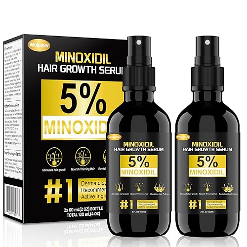 Suero para el crecimiento del cabello, 5% mininoxidil para hombres y mujeres, minoxidil 5 por ciento, tratamiento de crecimiento del cabello para