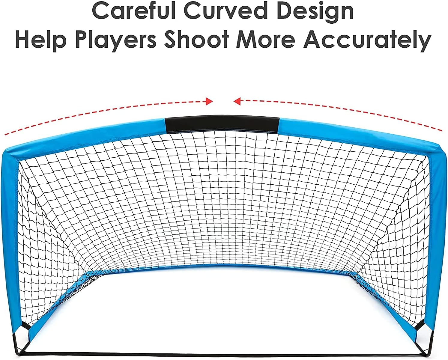 Portable Folding Soccer Goal (Size 6'x4') Soccer Net for Kids and Teens Backyard Training and Playing Games for Outdoor and Indoor Practice, with 450D Oxford Cloth Carry Bag(1 Pack,Blue) : Sports & Outdoors
