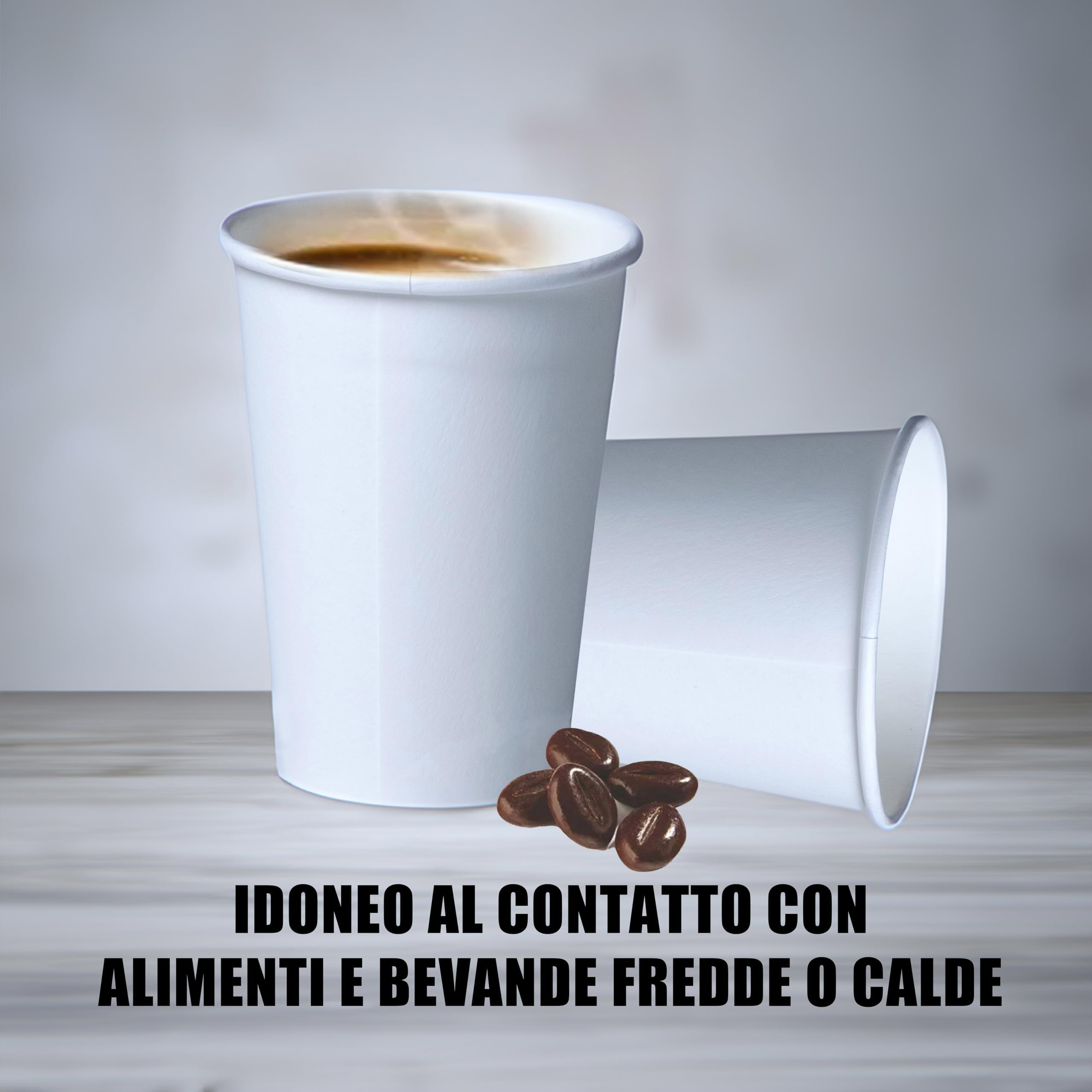 DETERMONDO Bicchieri Carta Bianchi Monouso Grandi 360 ml Usa e Getta, Biodegradabili, Termici Ideali Per Acqua, Caffè, Cappuccino, Tisane e Bevande Calde Compostabili e Riciclabili 1000 pz