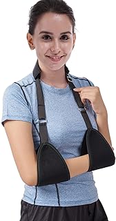 Triangle Dislocated Arm Sling Shoulder Immobilizer Rotator Cuff Wrist Elbow Forearm Support Brace Strap with Soft Comforta...