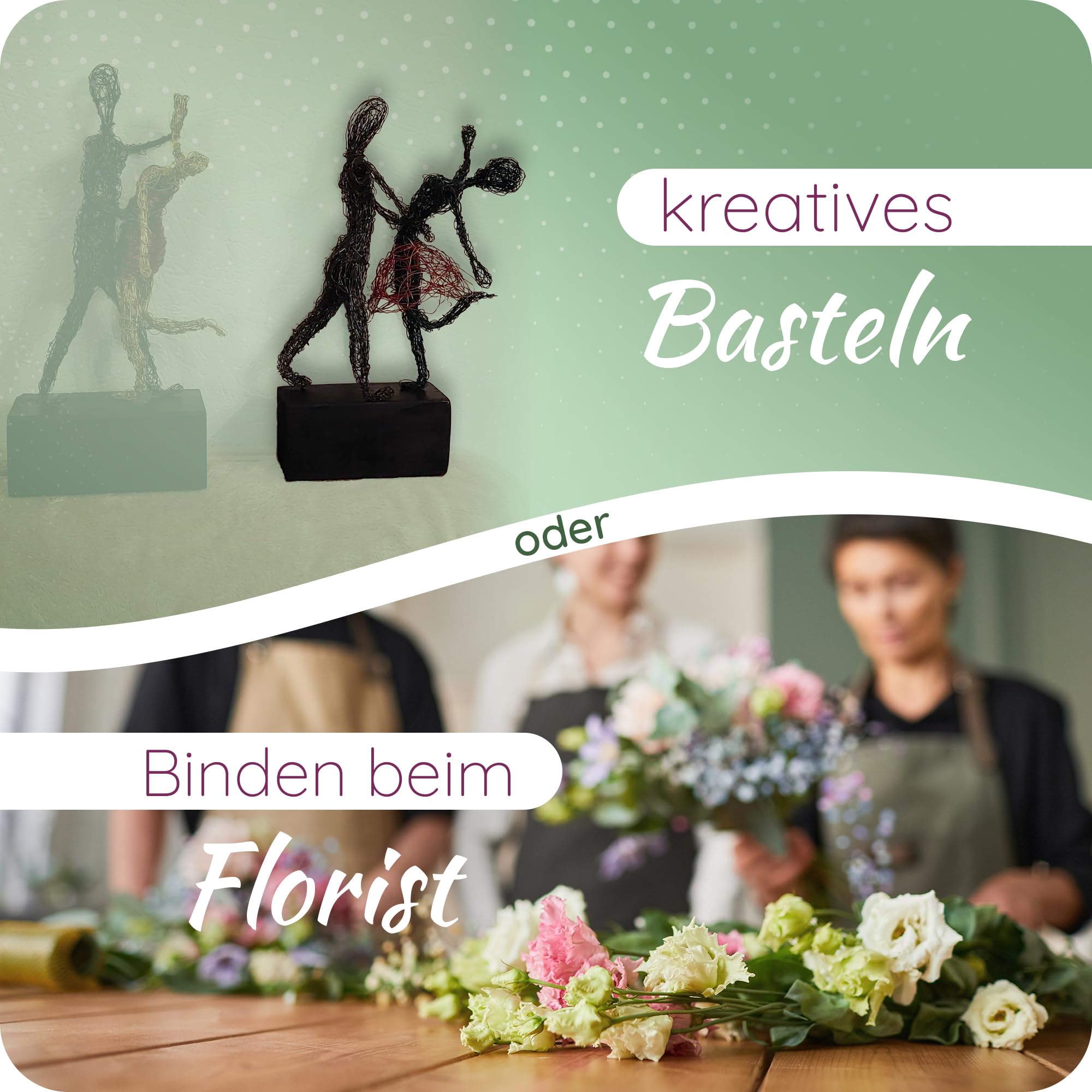 Novatool Lot De 2 Fils Enroulés De 0,65 Mm - Fil Métallique - Fil De Fil De Chaîne - Fil De Fil De Chaîne - Fil De Fixation - Fil De Fixation