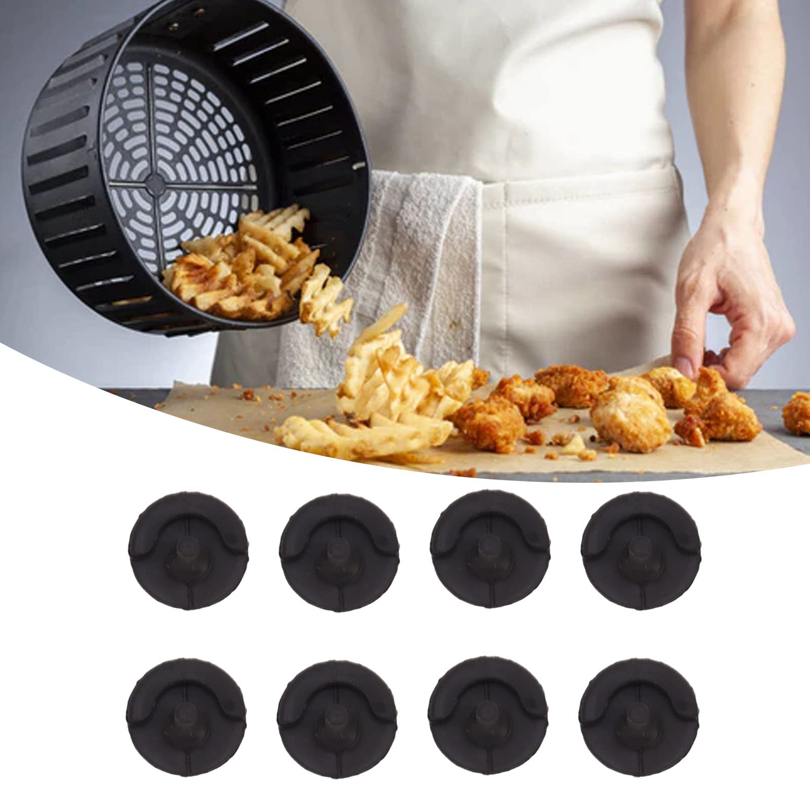 10 Stks Airfryer Rubber Bumpers Siliconen Airfryer Mand Beschermende Voeten Dienblad Rubberen Voeten Airfryer Vervangend Onderdeel