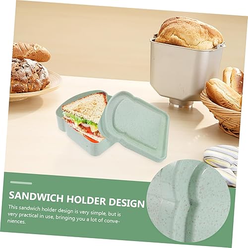 Miniatura 7 de Caja de sándwich contenedor con tapa, recipientes para refrigerador, recipientes sellados para alimentos, refrigerador, panera, tostada, caja de