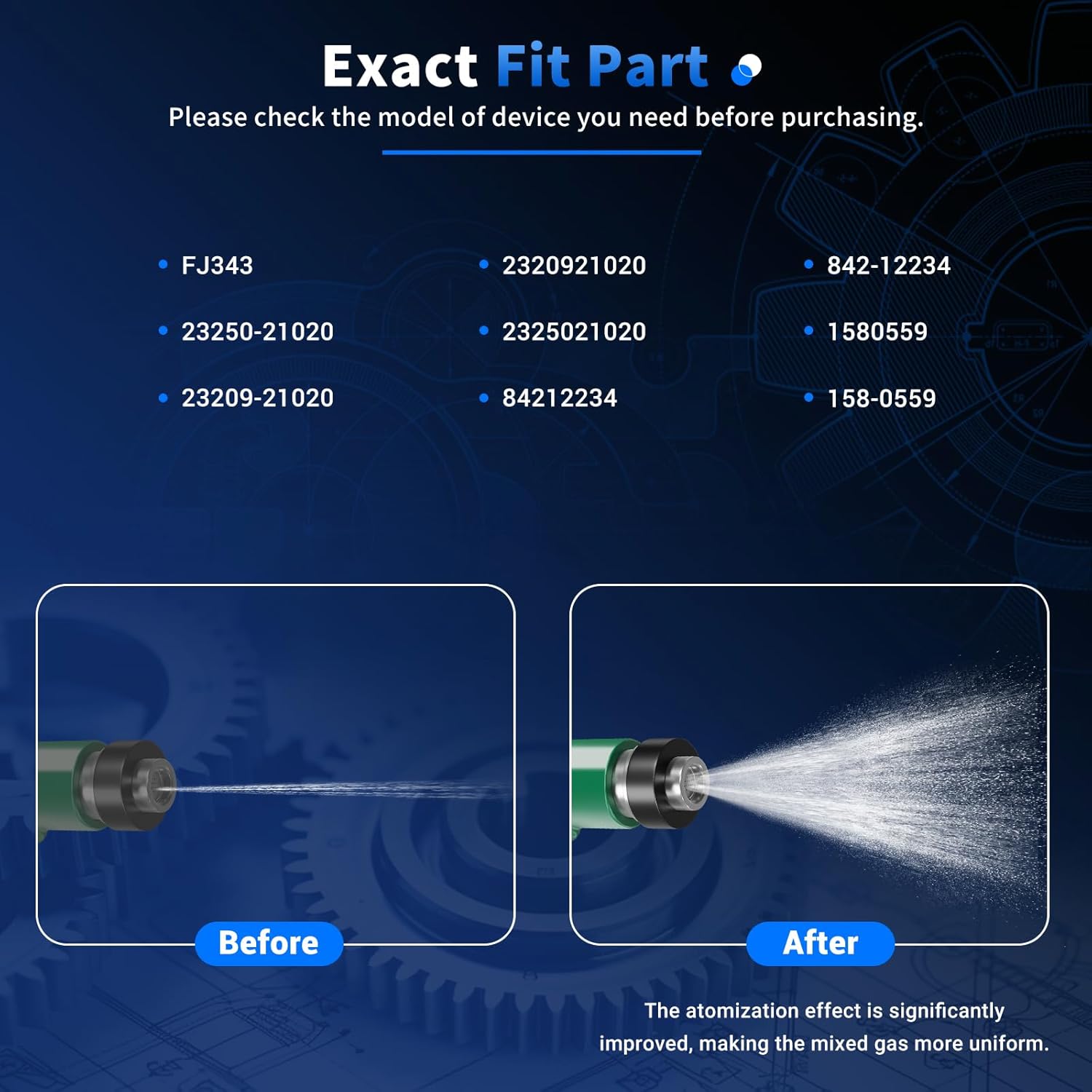 4 PCS Fuel Injectors Compatible with 2000-2005 Toyota Echo 2001-2009 Toyota Prius 2004-2006 Lexus xA xB 1.5 1NZ, #OE Replaces 23250-21020, 23209-21020, FJ343, 84212234, 1580559 Fuel Injector Sets