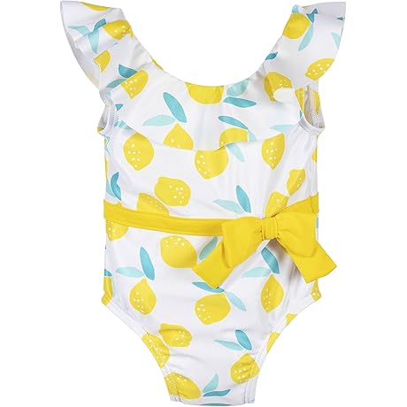 Gerber Baby Girl's Adorable Sun Protection One-Piece Swimsuit