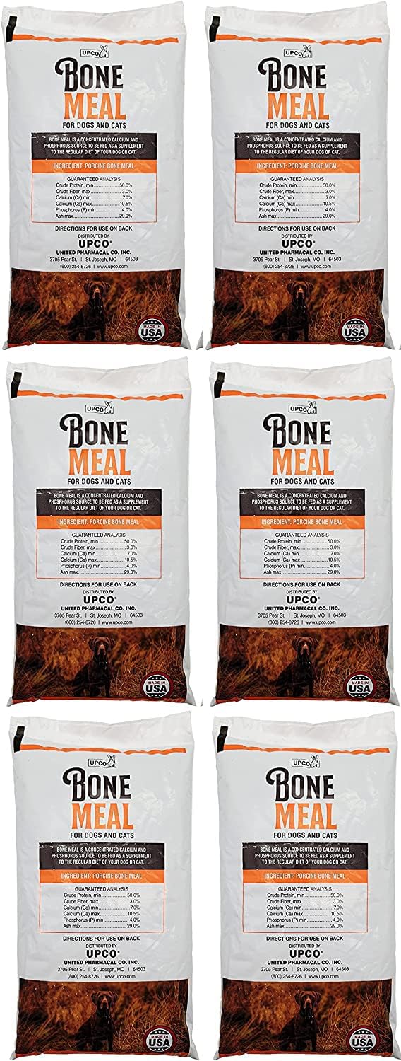 UPCO Bone Meal Supplement for Dogs and Cats (6-1Lb Bags)