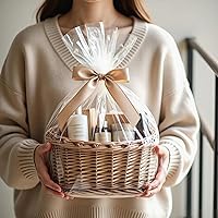 Vista 9 de Morepack Bolsas de Celofán de 16 x 24 pulgadas para Cestas de Regalo, Bolsas de Cestas de Celofán Transparente, 10 piezas (planas, sin fondo)