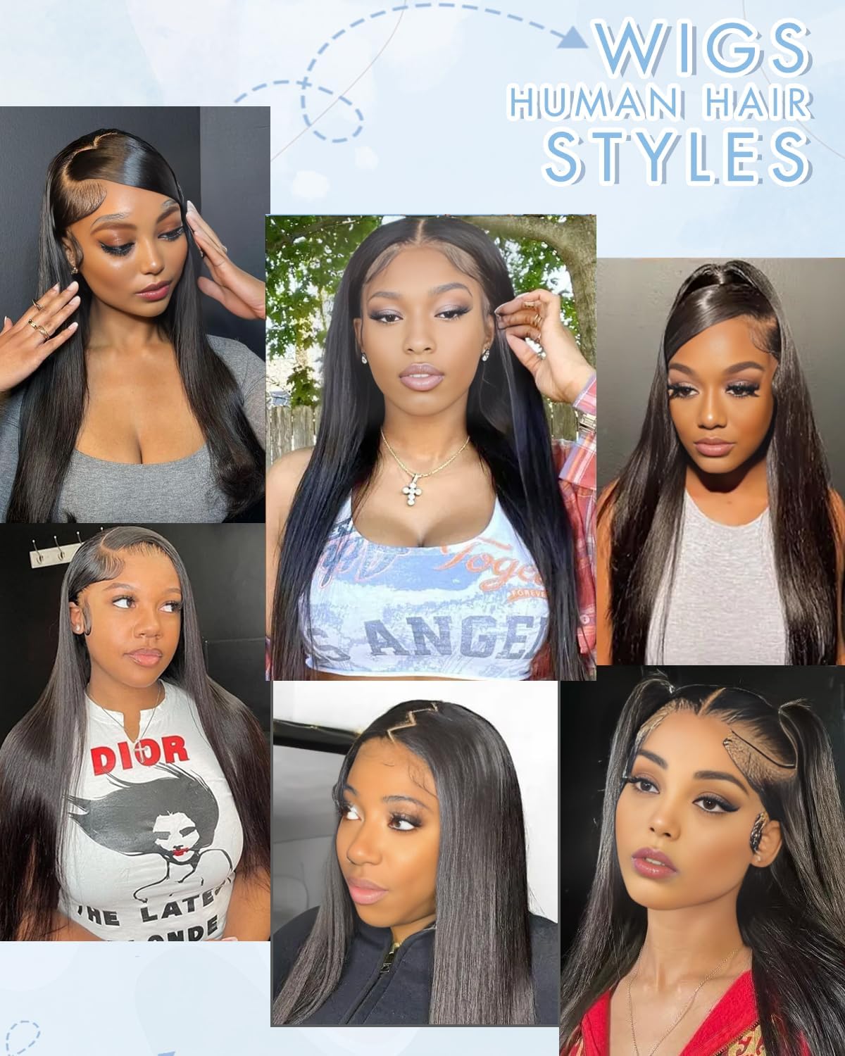 9x6 30 inch Glueless Wigs Human Hair Pre Plucked Pre Cut HD Lace Front Wigs Human Hair 200% Density Straight Glueless Wigs Human Hair wigs for Black Women