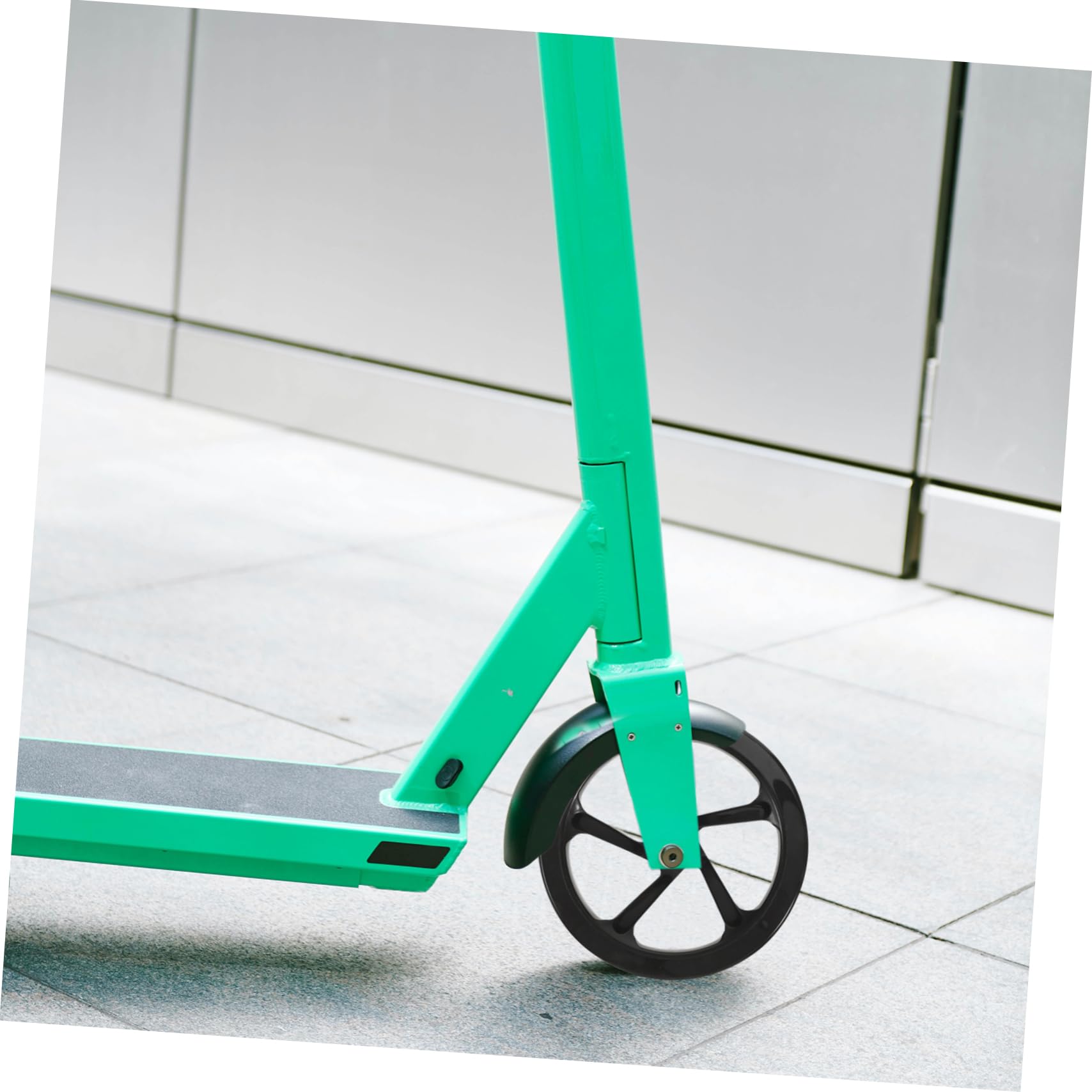 Ruedas de Patinete Acrobático de Pu Negro de 180mm Rodamientos, Alta Elasticidad y Buena Estabilidad para Calles y Plazas, Pack de 2 Unidades