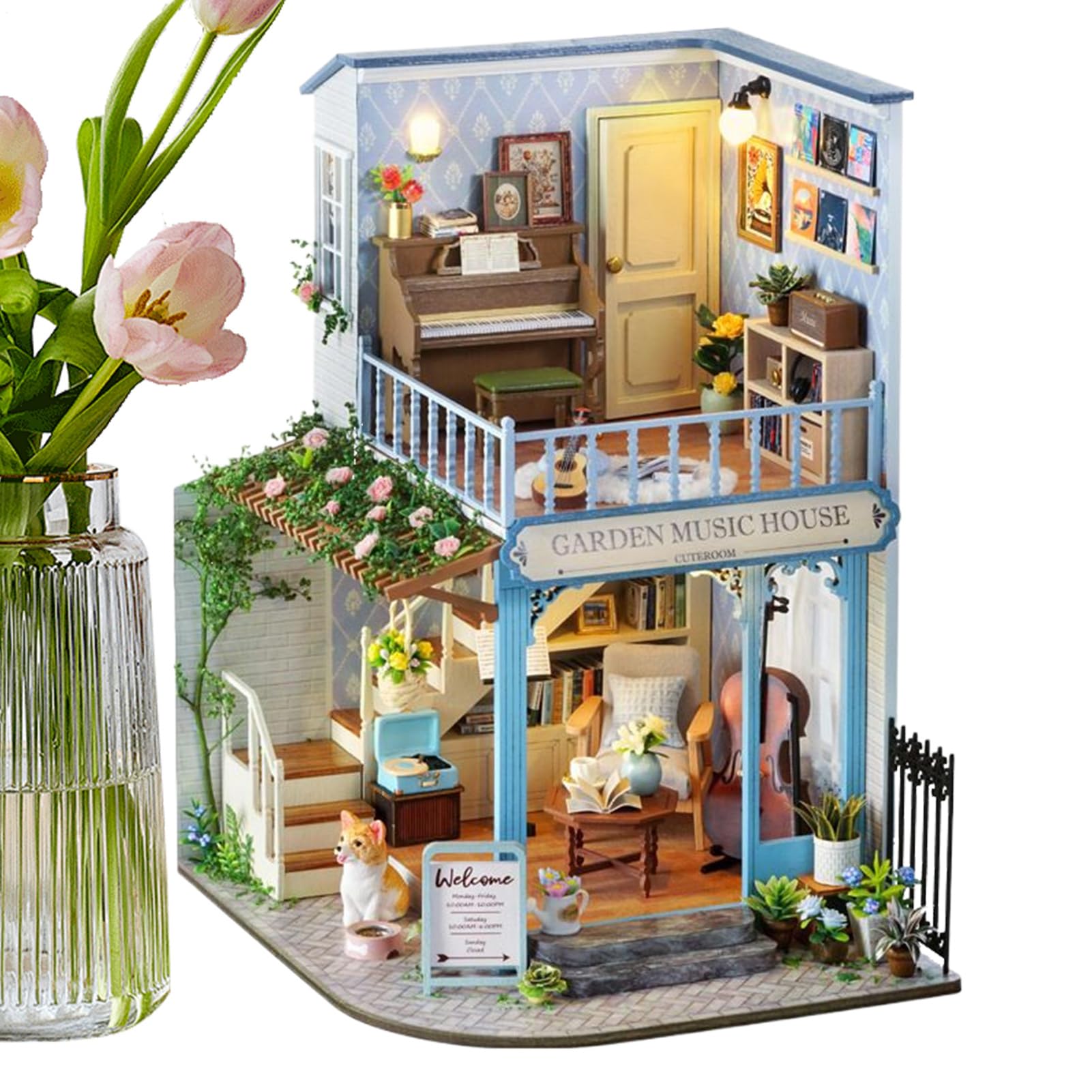 Kit Mini Casa Bambola Giocattoli Artigianali in Legno, Attività di
