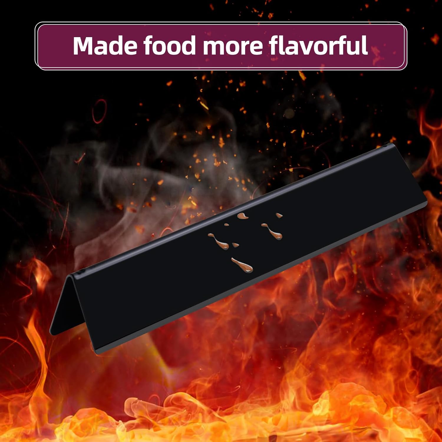 Porcelain Steel 15.3 inch 7636 Flavorizer Bar with Cast Iron 7639 Grill Grates for Spirit II Replacement Parts,for Spirit E-310, E-330, E-320, S-310/320/330,for Weber Spirit I&II 300 Series