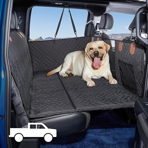 Funda de asiento para perros y cama para camiones, extensor de asiento trasero y hamaca para F150, RAM1500, Silverado, colchón no inflable para