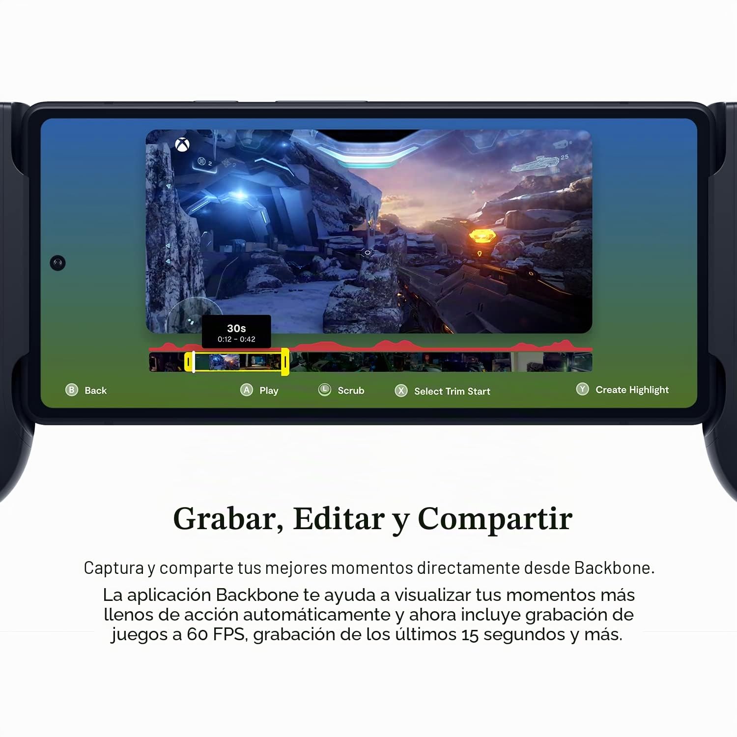 BACKBONE Mando de Juegos para móvil Android One y iPhone 15 Series (USB-C) - Convierte tu teléfono en una Consola de Juegos - Juega Xbox, PlayStation, Call of Duty, Roblox, Genshin Impact y más