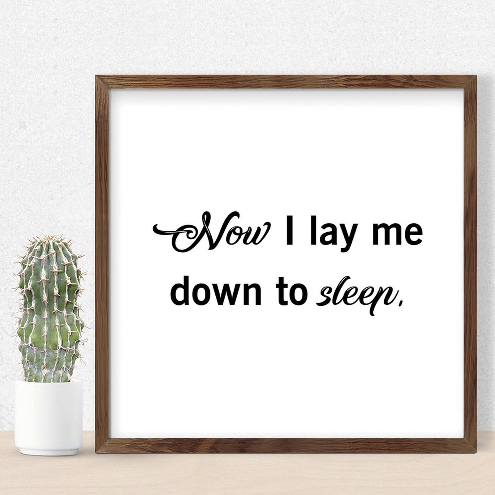 Citations en anglais Now I Lay Me Down to Sleep pour déco intérieure