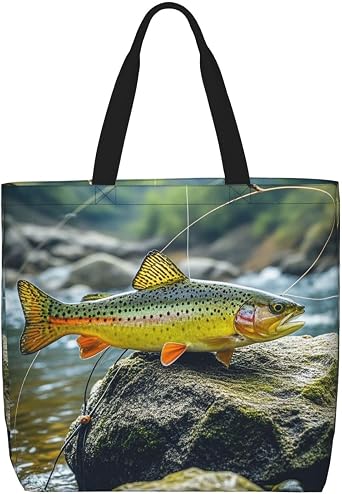 Tote Bag Reusable Grocery Bags Cute Sea Animal Manatee Shopping Bags Large Capacity Casual Shoulder Handbag