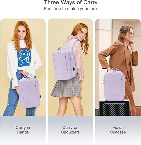 Miniatura 4 de COSCOOA Mochila de viaje de negocios para laptop de 17 pulgadas, 18 x 14 x 8 pulgadas, 40 L, aprobada para vuelo, mochila de transporte grande para