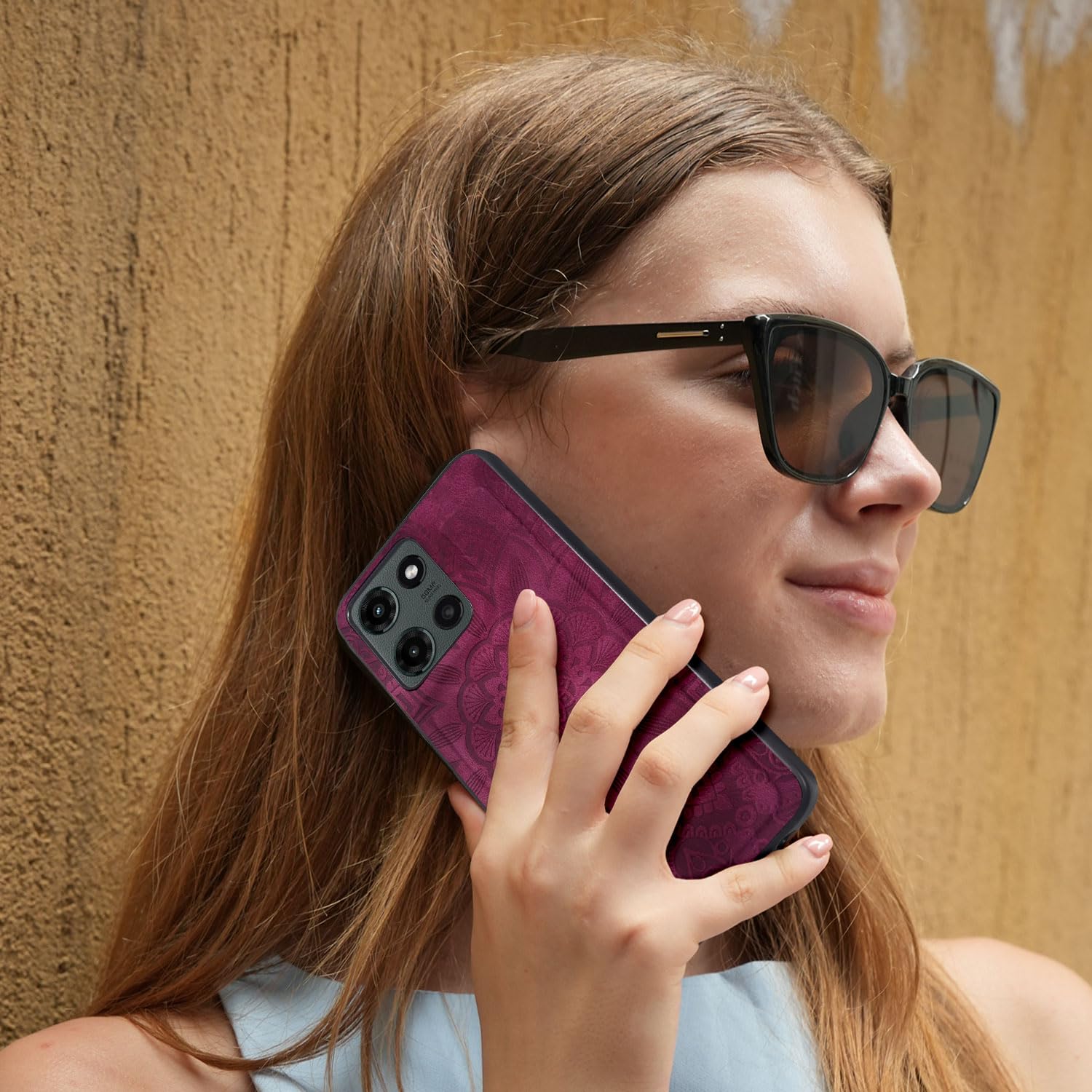 Harryshell Custodia a portafoglio staccabile in pelle compatibile con Motorola Moto G 2025, custodia magnetica con cerniera con tasca per contanti e monete, multi slot per schede, cinturino da polso