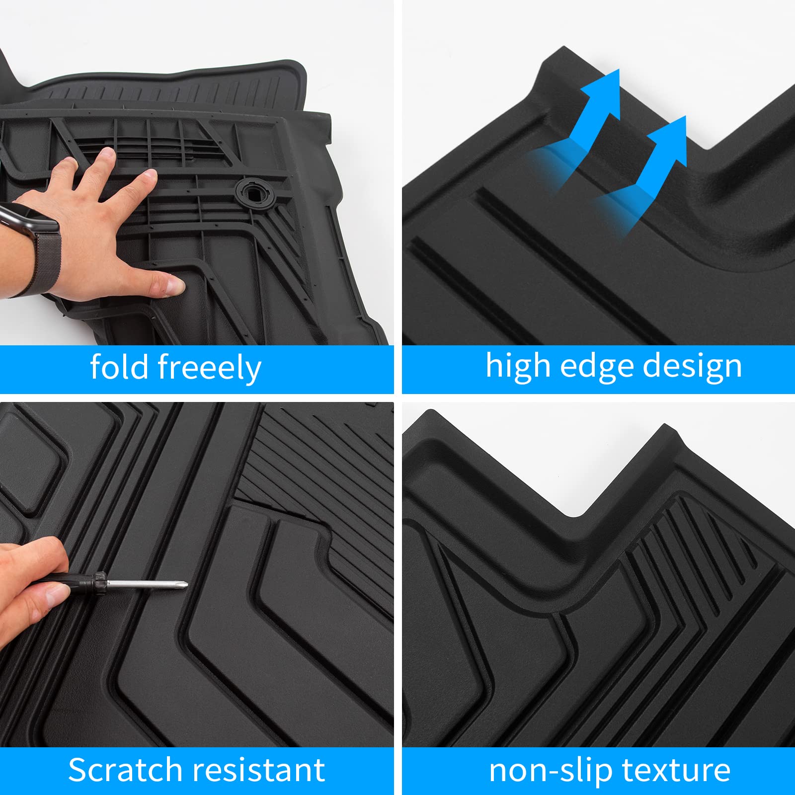  Bomely Fit 2018 2022 Toyota Tacoma Floor Mats Bed Double Short Truck Cab 5ft 
