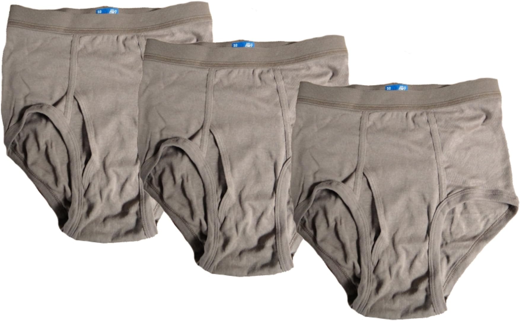 BVD US Military Brown Cotton Briefs, 3 Pack