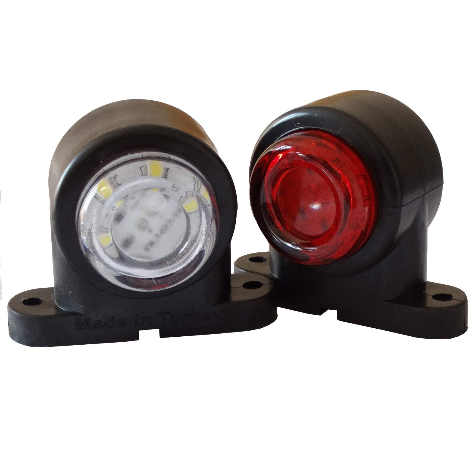 éclairage Latéral Orange 4 Feux De Gabarit LED Orange 12-24V - 110mm - Pour Camion Remorque Van - E9 Feux 12-24V