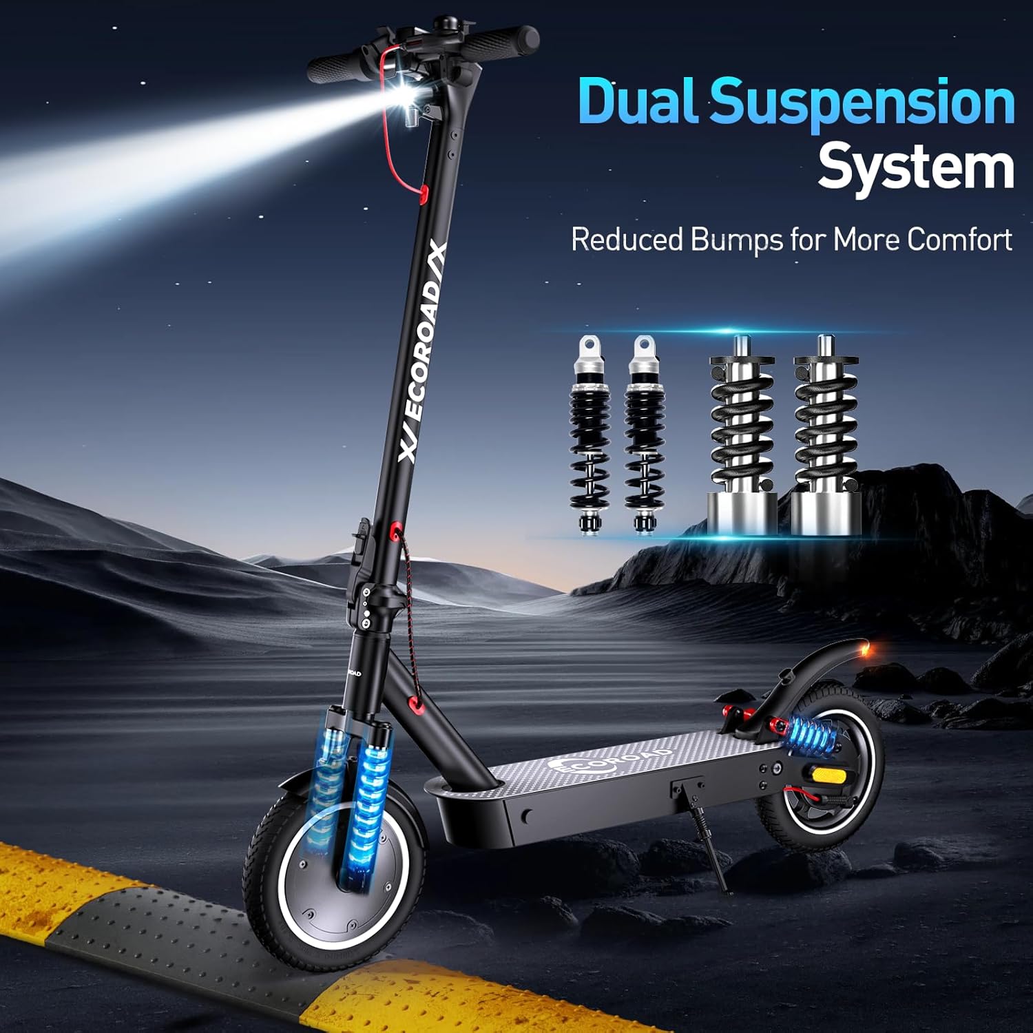 ECOROAD EC9 Electric Scooter dual suspension system