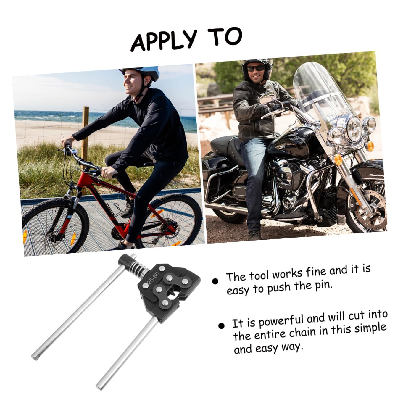 SUPVOX 1pieza Herramienta De Reparación De Cadena para Bicicletas y Motocicletas Desmontador De Eslabones Diseño Ergonómico Herramienta y Reutilizable para Mantenimiento De Cadenas