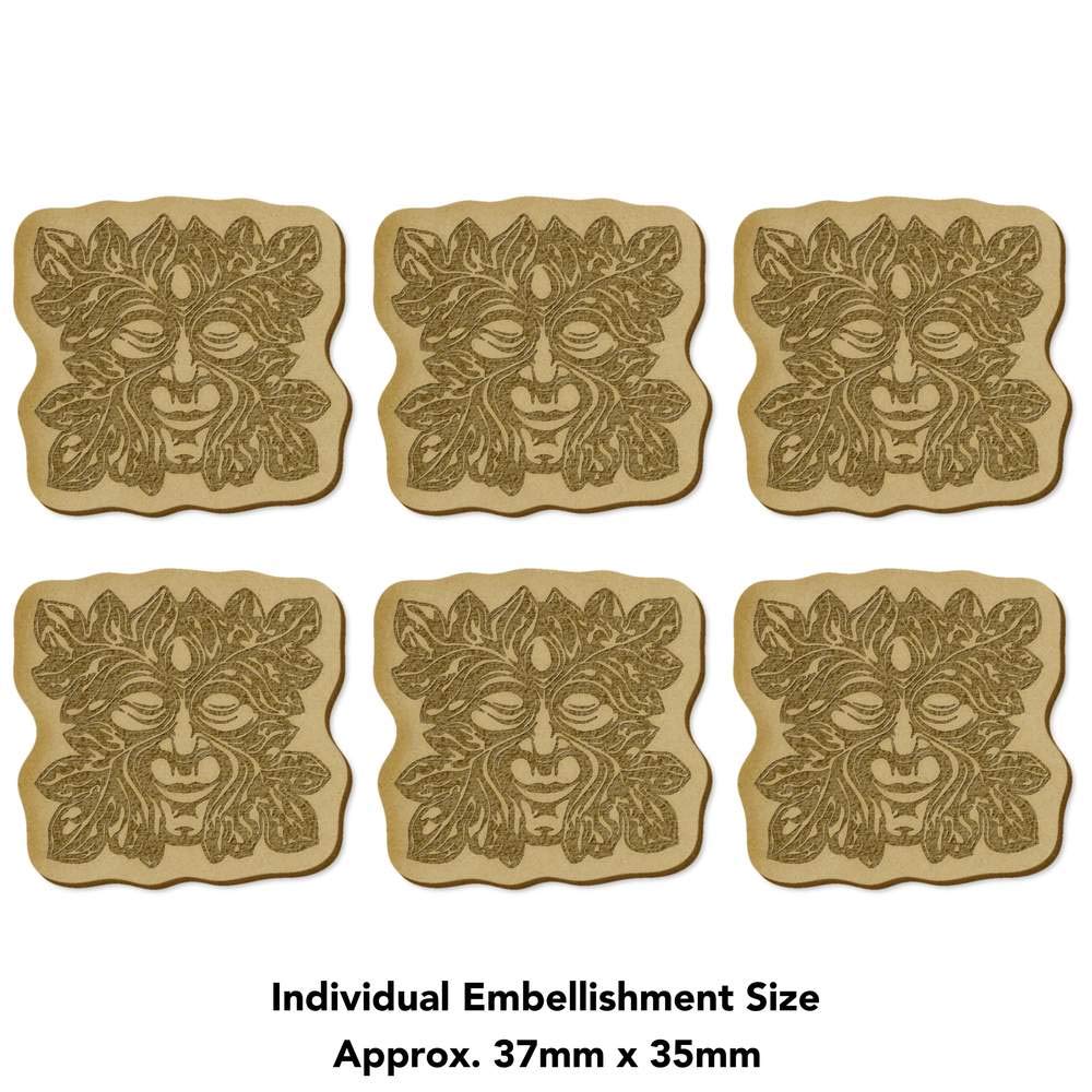 Azeeda 6x 'Musik Mann' MDF-Verzierungen – Lasergraviert, 3 Mm Dick, Unbehandelt Zum Bemalen & Brandmalen