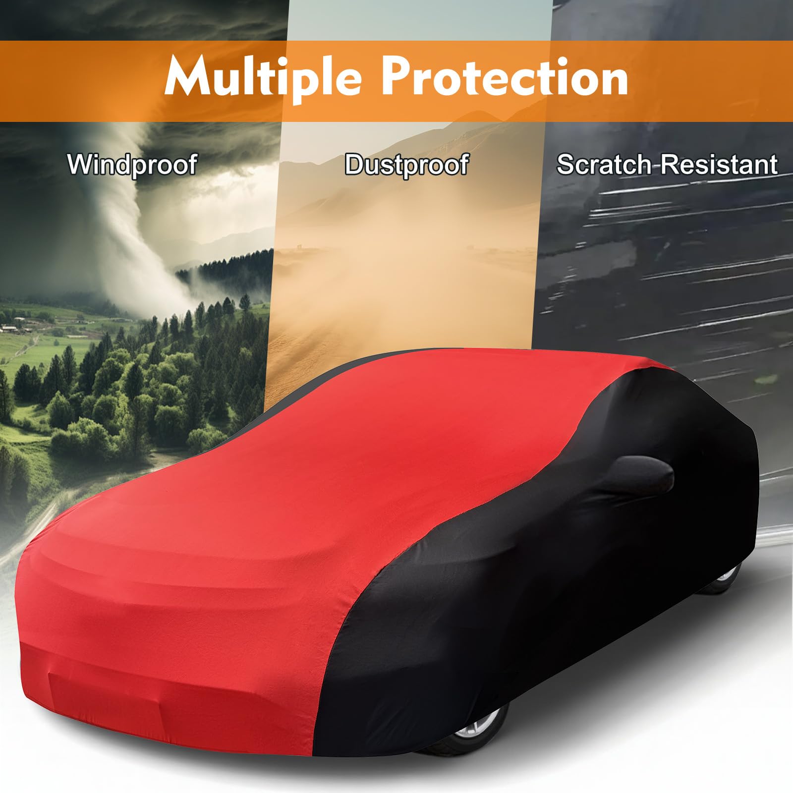 CEMOFE Indoor Car Cover Universal Stretch Satin Windproof Dust Protection for Dodge Challenger Mercedes GLE BMW X5 Breathable — view 6