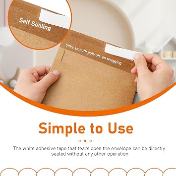 Guakicae 100 Packs Brown Blank Note Cards and Envelopes 4 x 6
