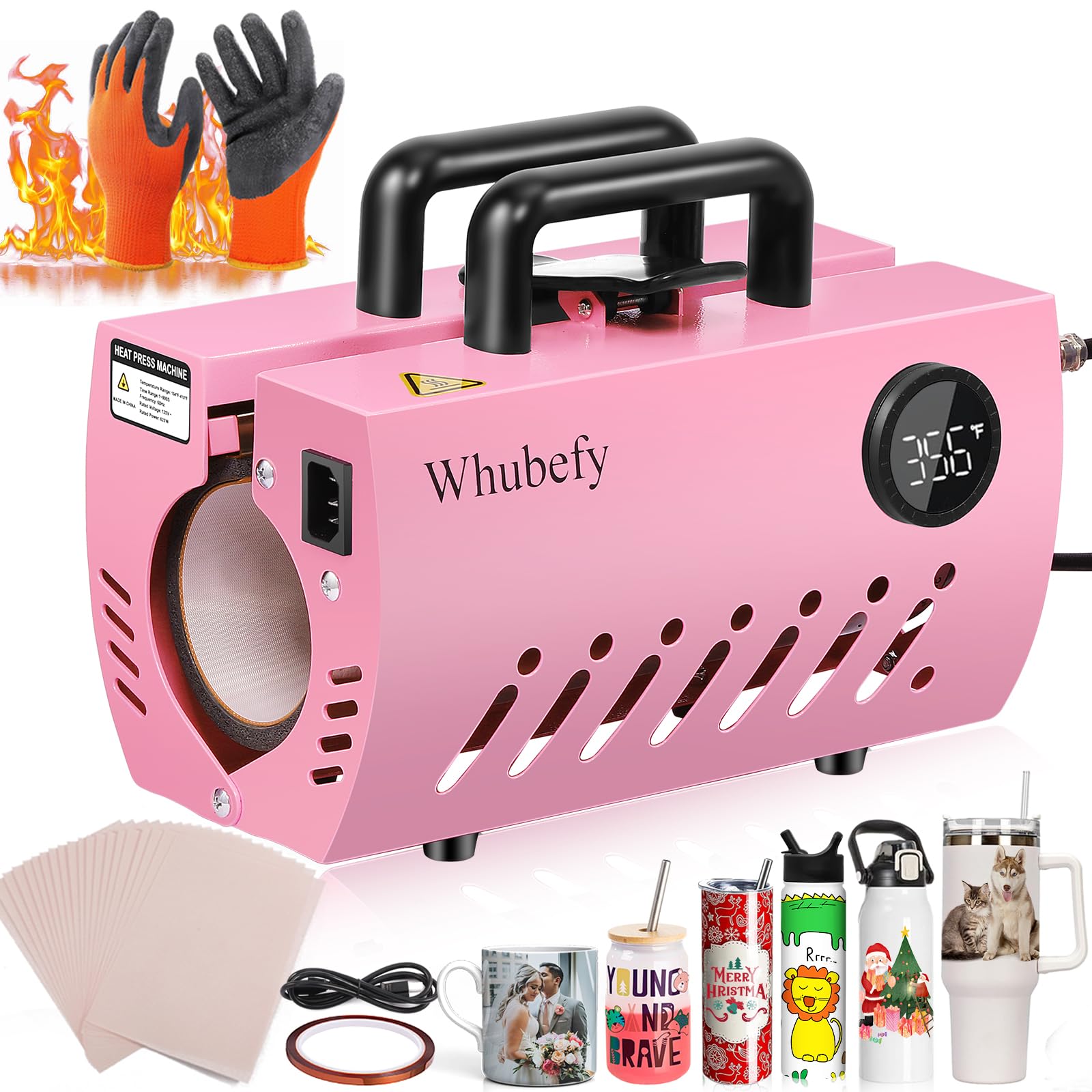 11-30 OZ Tumbler Heat Press Machine, Mug Cup Heat Press DIY Sublimation for 11OZ 16OZ 20OZ 30OZ Skinny Tumblers Glass/Ceramic/Aluminium Mug Coffee Cup