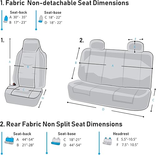 Miniatura 9 de Funda de asiento de auto morderna de alta calidad. Apta para la mayoría de autos, camiones, SUV, o Van FH GROUP FB133102.