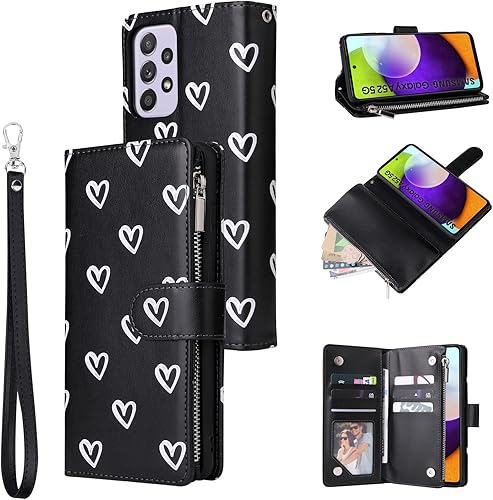 UEEBAI Funda tipo cartera para Samsung Galaxy A52 4G5G A52S 5G, bolso de mano con cierre magnético de poliuretano vintage de alta calidad, bolsillo