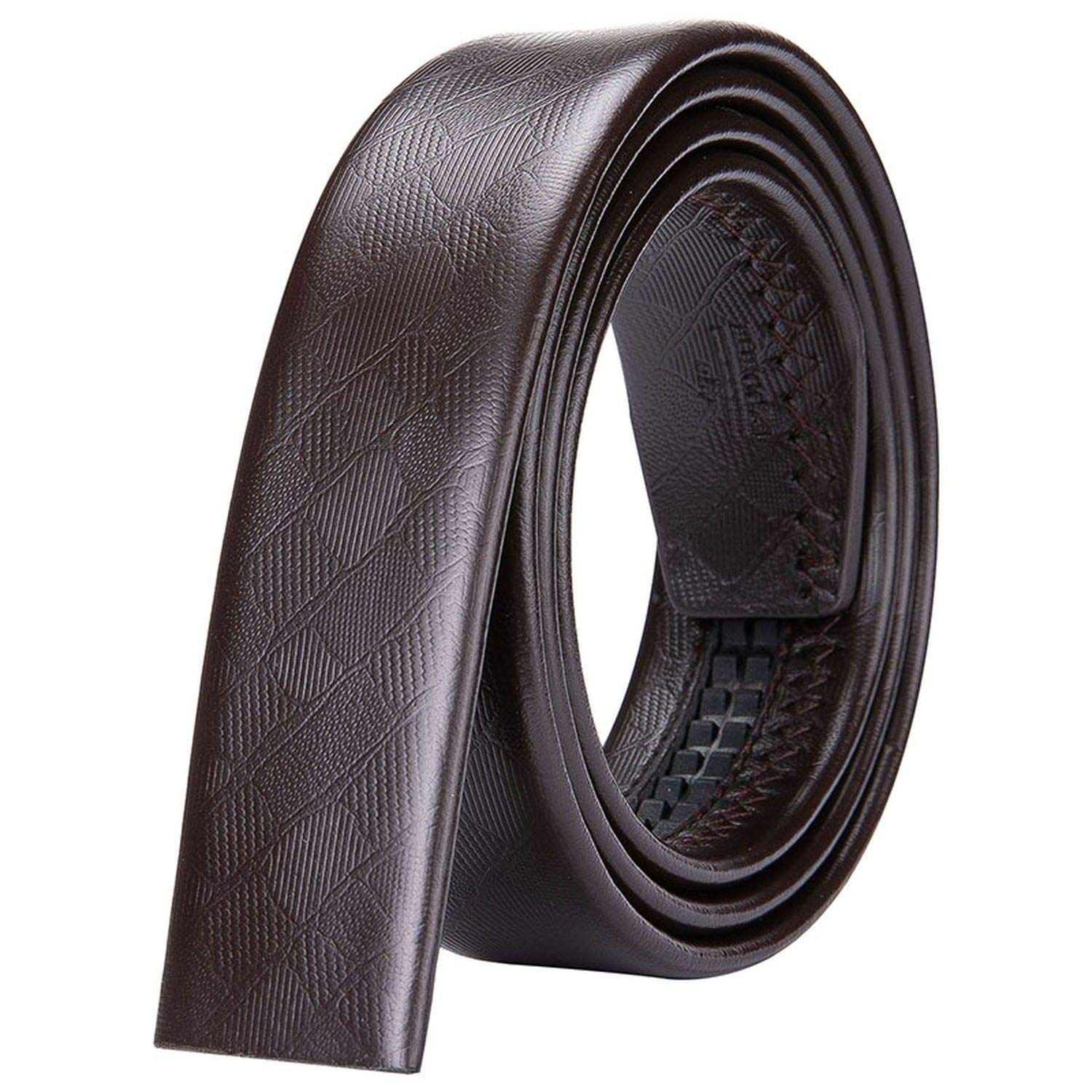 6 Color Cowskin Leather Belt Without Buckle Automatic Leather Belt Body No Buckle Designer Mens Belts,De-B,130Cm-one_color-