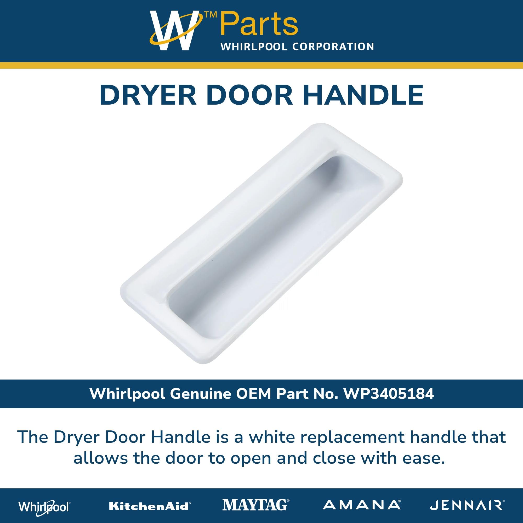 Amazon.com: Whirlpool WP3405184 Genuine OEM Dryer Door Handle