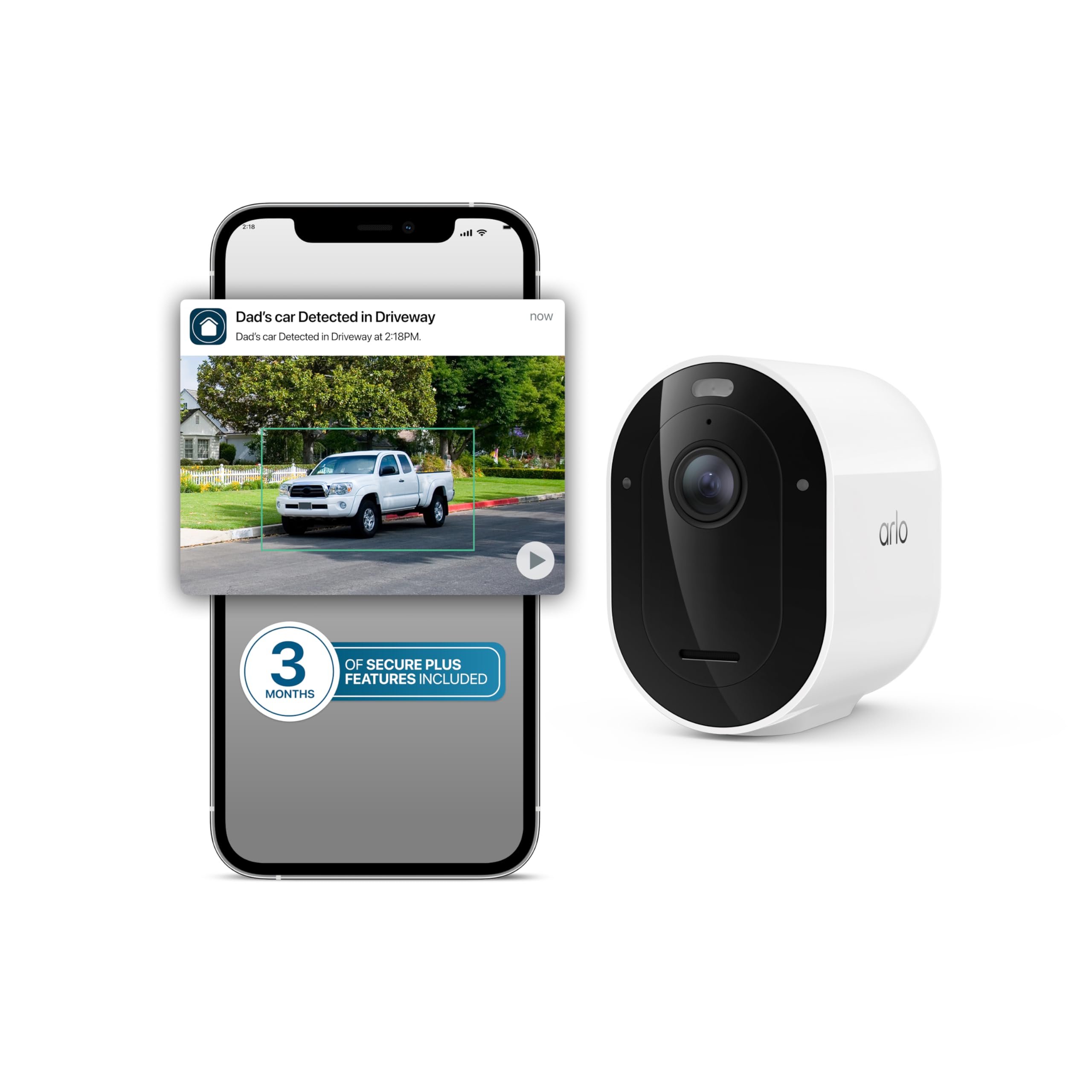 Arlo Pro Security Camera 2K HDR (6th Gen, 2025 Release) Wireless Outdoor Camera, 1 Cam, with Secure Plus 3-Month Subscription