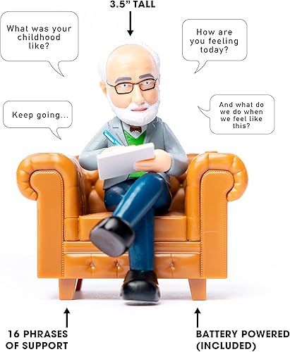 Miniatura 3 de NPW Terapeuta de escritorio, regalo de broma novedoso para niños y adultos, máquina de sonido divertida con 16 frases de sonido de apoyo emocional,