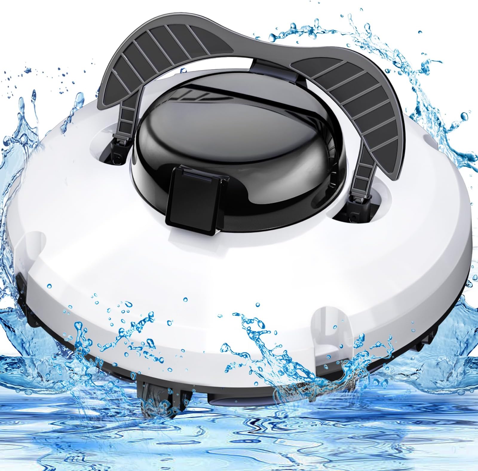 Automatic Robotic Pool Cleaner for Above Ground Pools, Cordless Pool Vacuum with Dual - Drive Motors Robot Pool Cleaner for In Ground Flat Pools, Self - Parking, Lasts 120 Mins