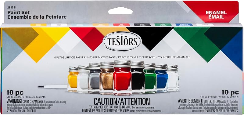 Testors Craft Juego de pintura esmaltada multisuperficie (9 botellas) - 1 unidad