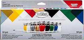 Testors 281231 Enamel Paint Set, 10 Piece Set