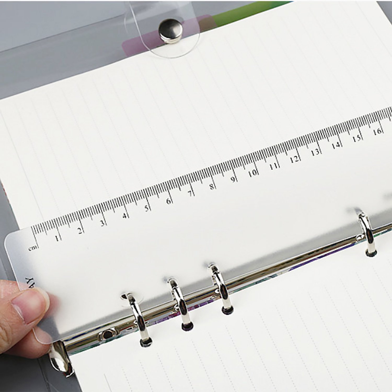 WAITLOVER 2 Stück 6-Loch Lineal/Trennblätter Für Ordner A5/A6/A7 - Aus Flexiblem PVC, Als Lesezeichen