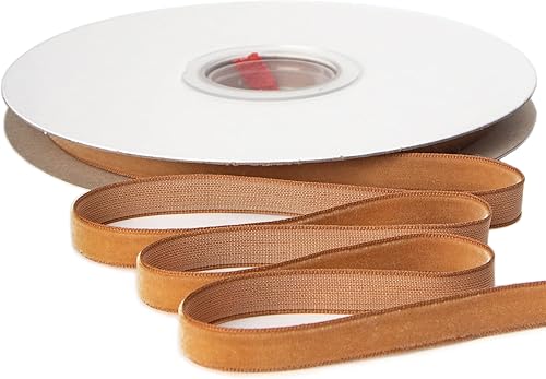 Miniatura 87 de Ribbli Cinta de terciopelo rojo oscuro de poliéster, carrete continuo de 5/8 pulgadas, cinta de Navidad para envolver regalos, ramos florales