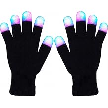 LED Gloves, Rave Gloves Glow Gloves for EDM Festival, Halloween, Christmas