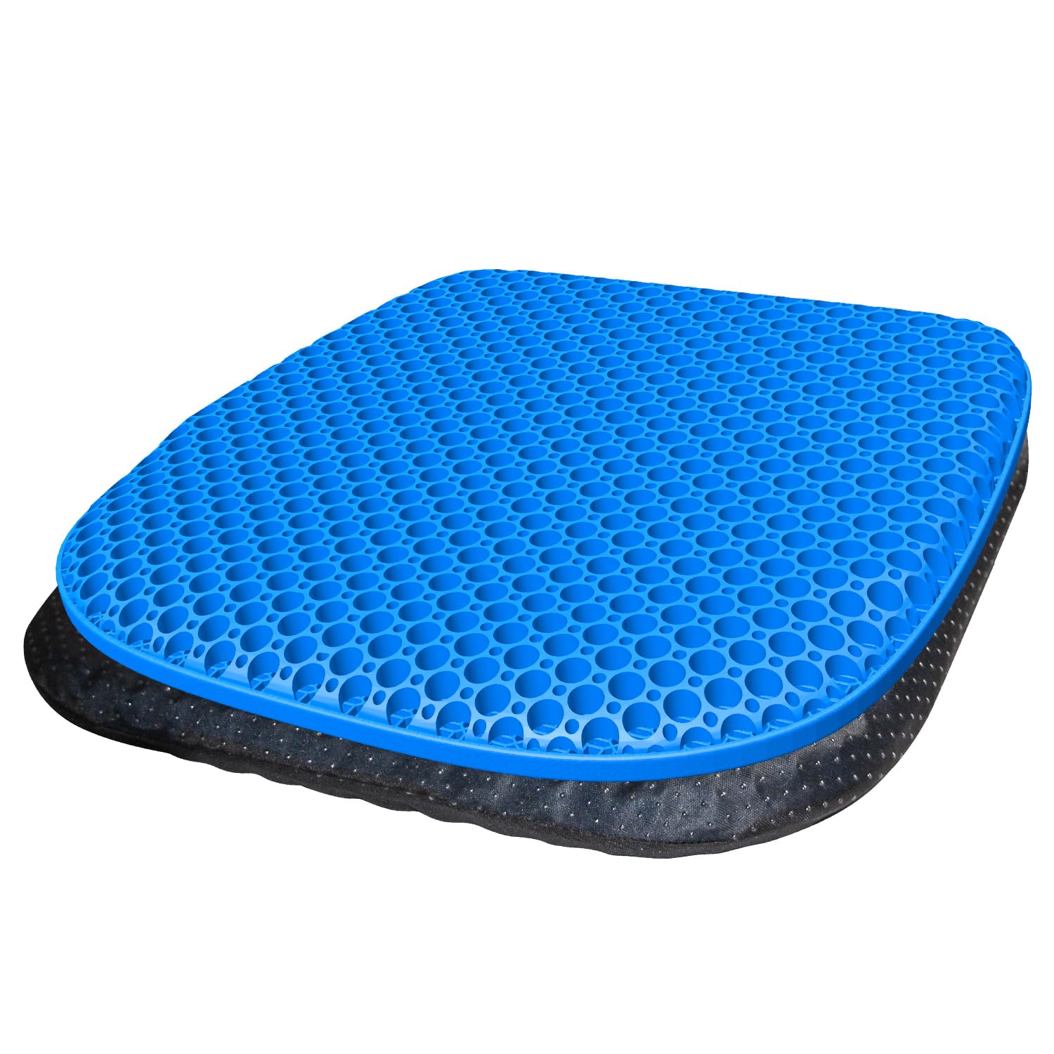 Cojín grande de gel para sentarse durante mucho tiempo de 17.7 x 17.7 pulgadas con funda antideslizante, suave y transpirable, cojín de silla, cojín de asiento de coche, cojín de asiento de