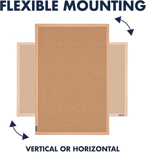 Miniatura 6 de Tablero de corcho de cuarteto tablón de anuncios 5842 x 889 cm tablero de corcho marco de acabado de roble 35-380352 Marrón paquete de de 1