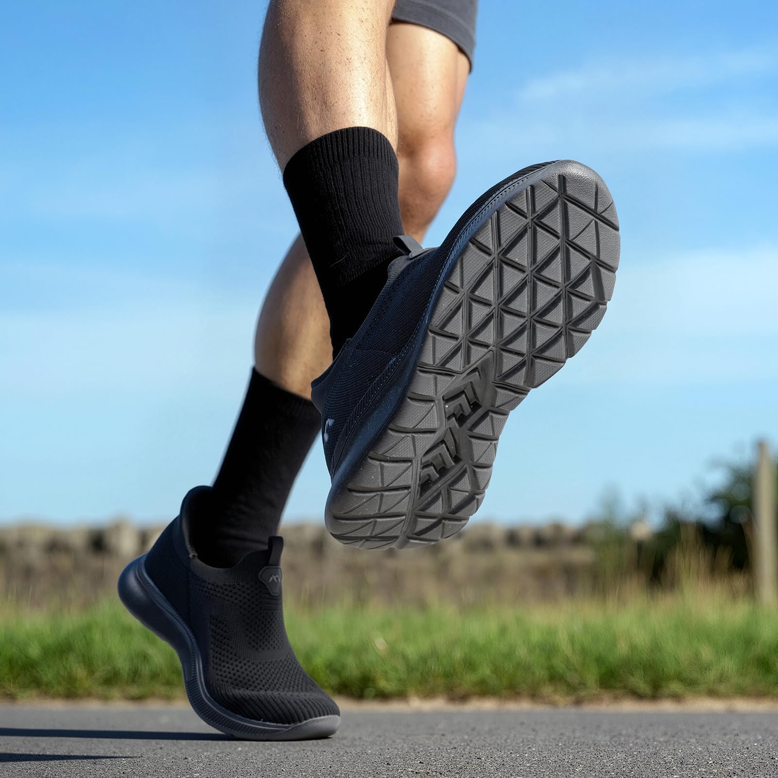ODCKOI Herren Slip On Sneaker atmungsaktiv Turnschuhe bequem Laufschuhe | Minimalistischer Sneaker Herren für Alltag, Walking, leichtes Jogging bietet flexiblen, bequem