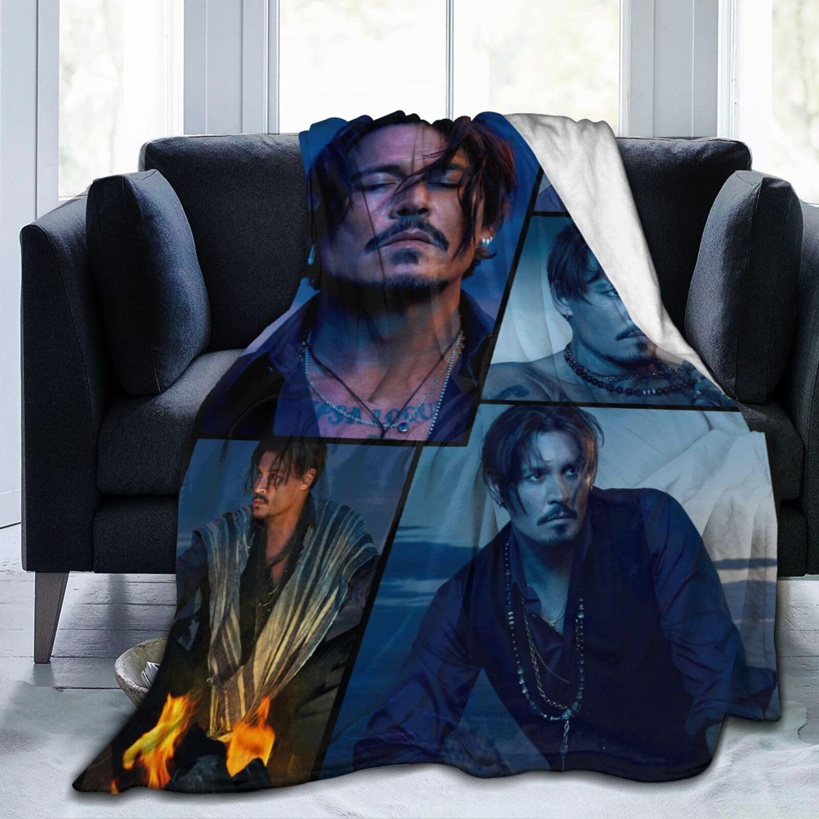 Amazon.com: LJYHLAA Super Soft Flannel Throw Johnny Depp Blanket Beach  Blanket Decoration Bedroom Living Room Suitable for Children/Adults Throw  Blankets 50X40 : Home u0026 Kitchen