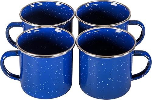 Miniatura 11 de Stansport set de 24 unidades de vajilla esmaltada para campamento, azul