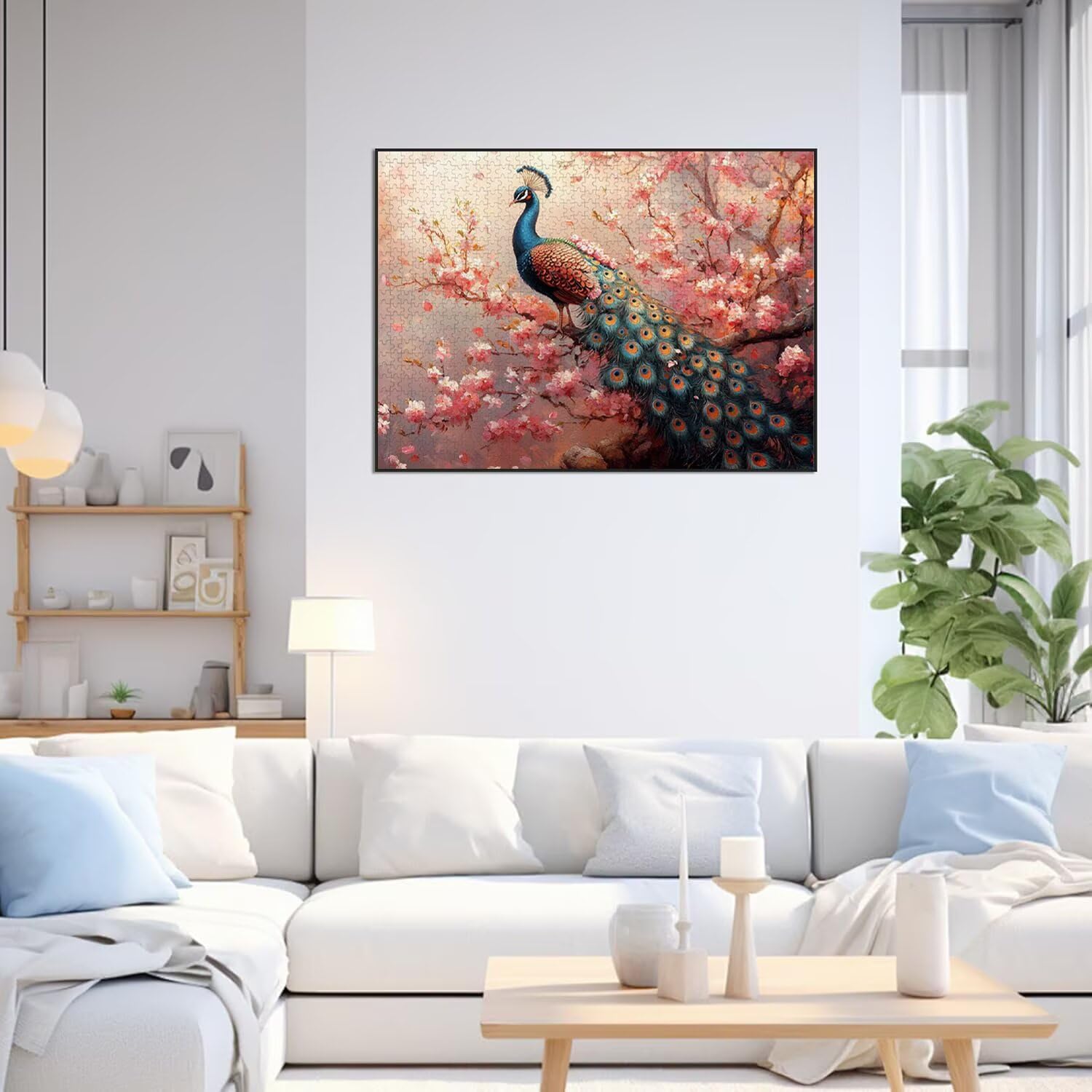 Puzzle 2000 Pezzi Paone Puzzle Classici per Gioco Familiare, n-384 | Impossibile Puzzles, Intrattenimento Creativo, Rilassamento e Intelligence, Regalo per Amore e Amico, ciliegio in fiori